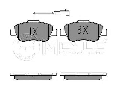 Колодки гальмівні передні, дискові 0252407218 Meyle