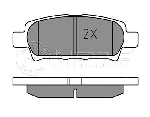 Задні гальмівні колодки Meyle 0252401416W ціна, від 20.70 USD
