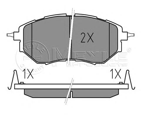 Гальмівні колодки Meyle 0252422218W ціна, від 39.17 USD