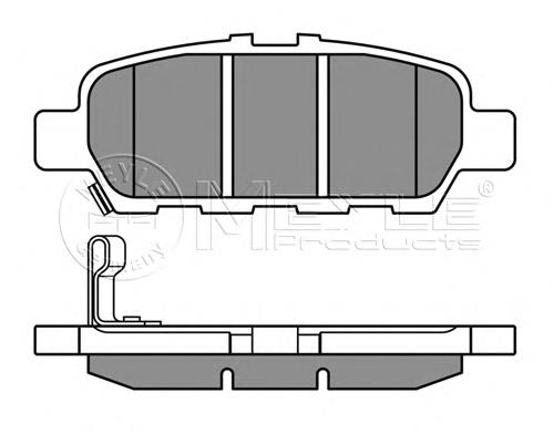 Задні гальмівні колодки Meyle 0252487113W ціна, від 22.55 USD