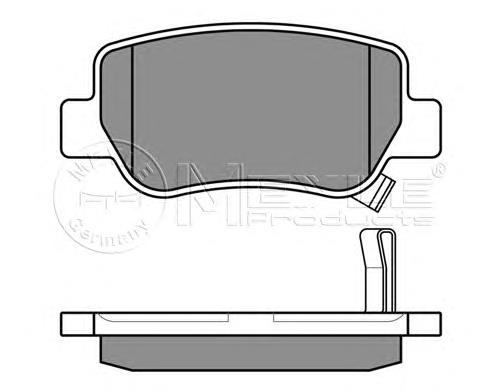 Задні гальмівні колодки Meyle 0252488516W ціна, від 24.85 USD