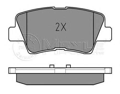 Задні гальмівні колодки Meyle 0252493415W ціна, від 23.74 USD