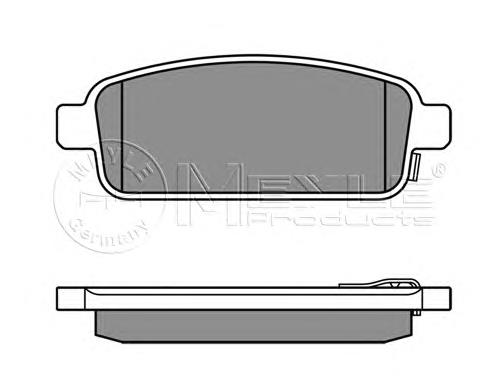 Задні гальмівні колодки Meyle 0252509616W ціна, від 26.38 USD