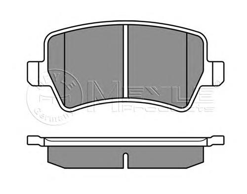 Задні гальмівні колодки Meyle 0252449617 ціна, від 23.27 USD