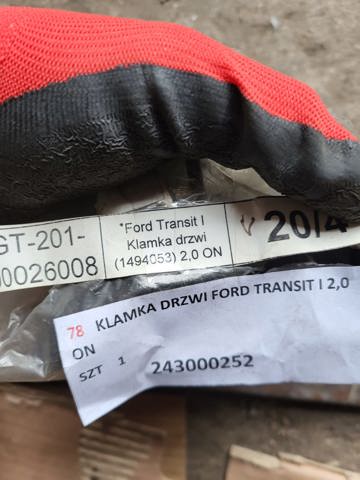 Ручка передньої двері зовнішня права 1494053 FORD