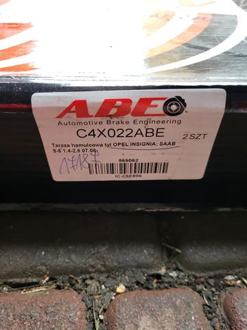 Задні дискові гальма C4X022ABE ABE