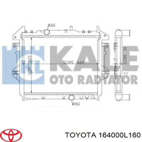 Система охолодження двигуна 164000L160 TOYOTA