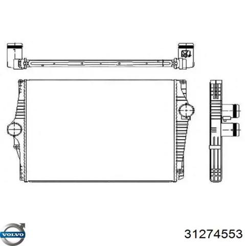 Радіатор інтеркулера 31274553 VOLVO