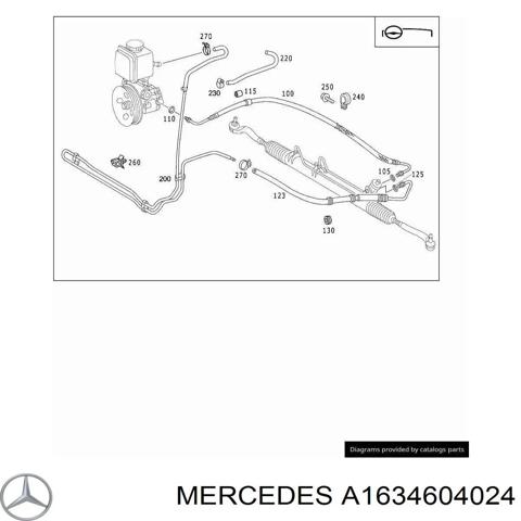 Трубка високого тиску ГПК A1634604024 MERCEDES