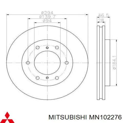Ротор гальмівний MN102276 MITSUBISHI