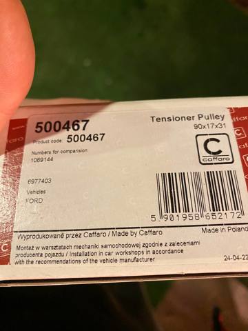 Ролик натяжителя ременя агрегатів 500467 CAFFARO