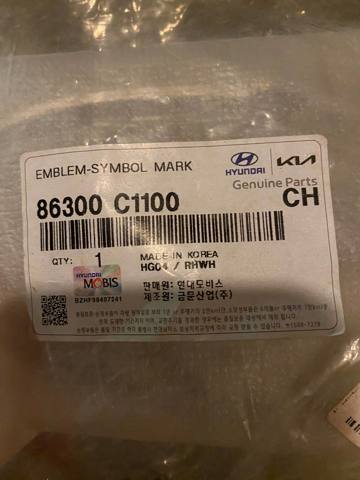 Фірмовий значок решітки радіатора 86300C1100 HYUNDAI