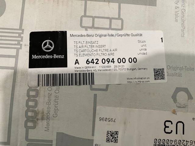 Елемент повітряного фільтра A6420940000 MERCEDES