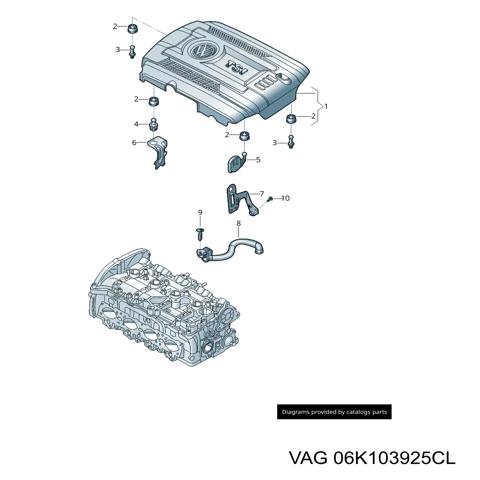 Кришка двигуна декоративна 06K103925CL VAG