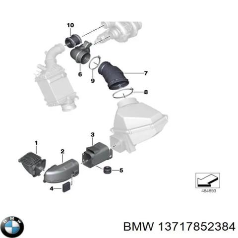 Патрубок повітряний, вихід повітряного фільтра 13717852384 BMW