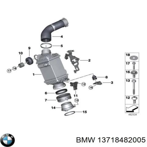 Трубка, що нагнітається 13718482005 BMW