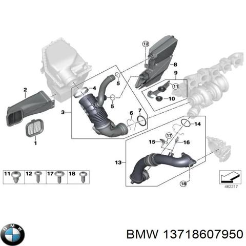 Резонатор повітряного фільтра 13718607950 BMW