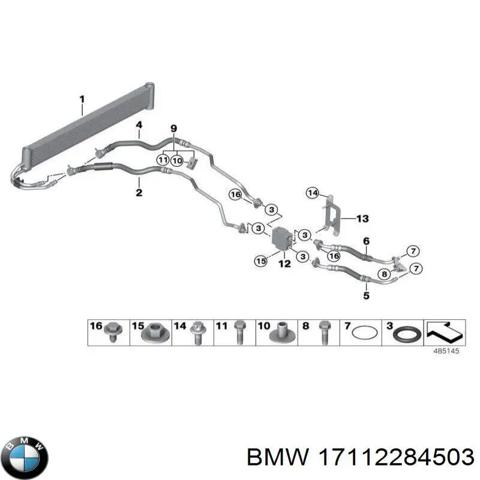 Радіатор охолодження, АКПП 17112284503 BMW