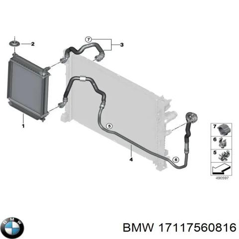 Радіатор охолодження, додатковий 17117560816 BMW