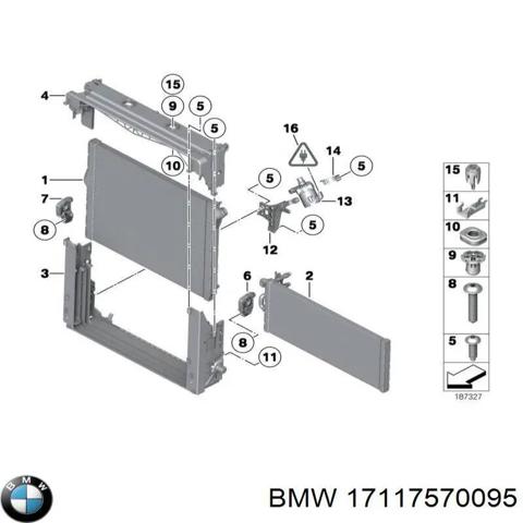Радіатор охолодження двигуна 17117570095 BMW