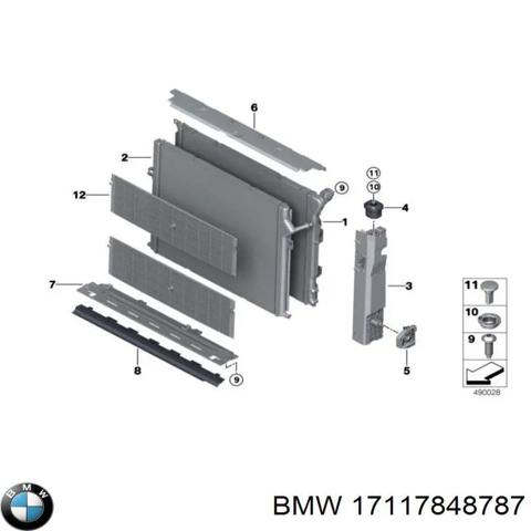 Кронштейн радіатора правий 17117848787 BMW