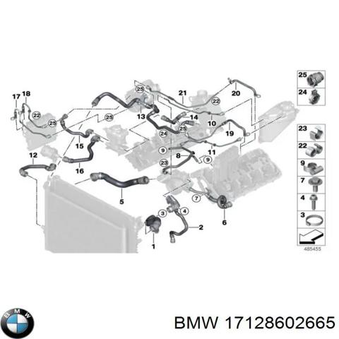 Шланги системи охолодження 17128602665 BMW