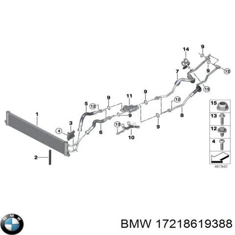 Радіатор охолодження, АКПП 17218619388 BMW