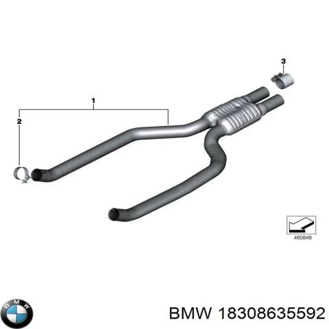 Глушник, передня частина 18308635592 BMW