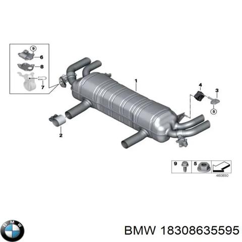 Глушник, задня частина 18308635595 BMW