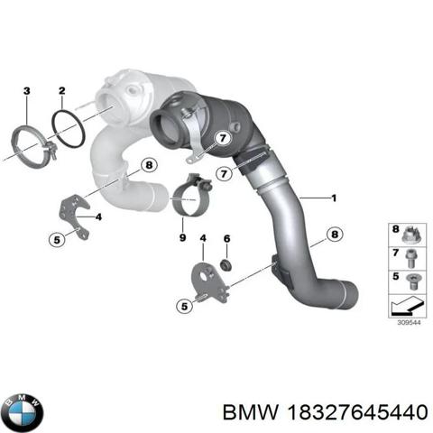 Конвертор-каталізатор, правий 18327645440 BMW