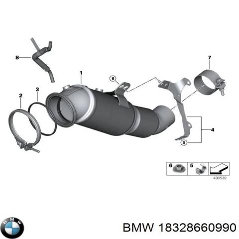 Конвертор-каталізатор (каталітичний нейтралізатор) 18328660990 BMW