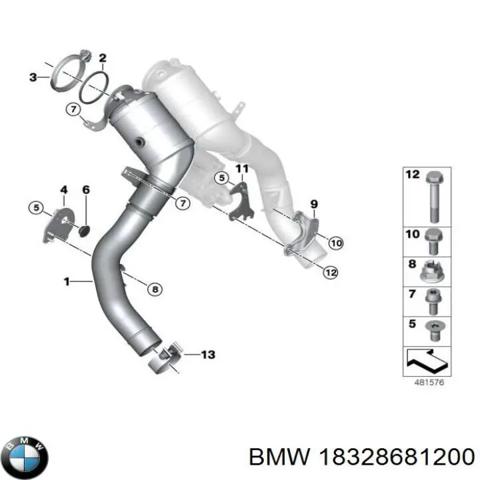 Конвертор-каталізатор, правий 18328681200 BMW