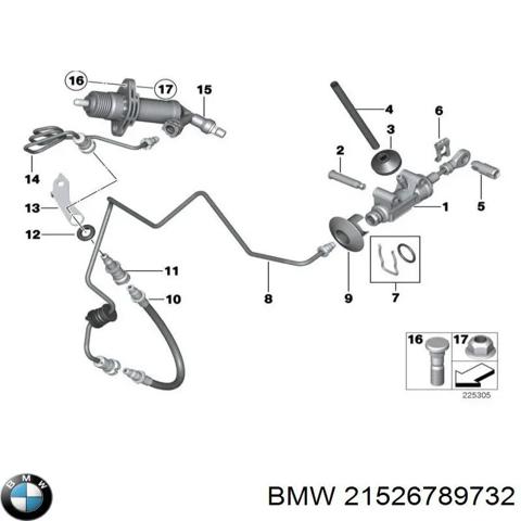 Циліндр зчеплення, головний 21526789732 BMW