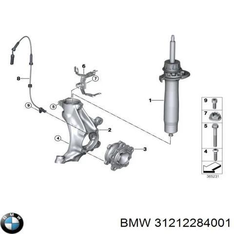 Кулак поворотний передній лівий 31212284001 BMW