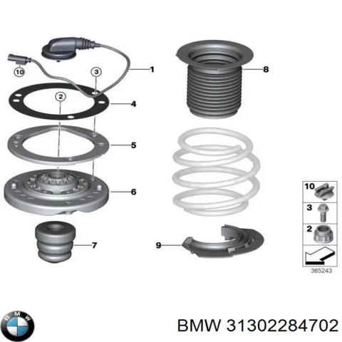 Опора стійки амортизатора заднього 31302284702 BMW