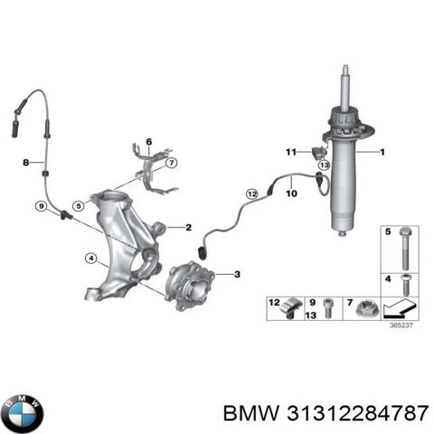Ліва передня стійка 31312284787 BMW