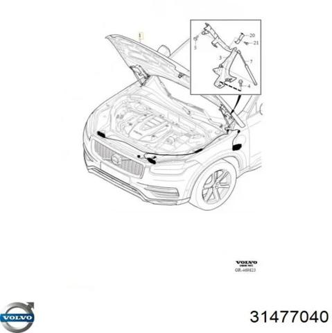 Капот 31477040 VOLVO