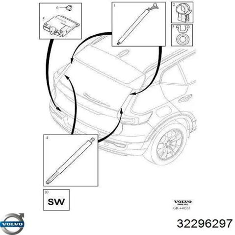 Амортизатор ляди 32296297 VOLVO