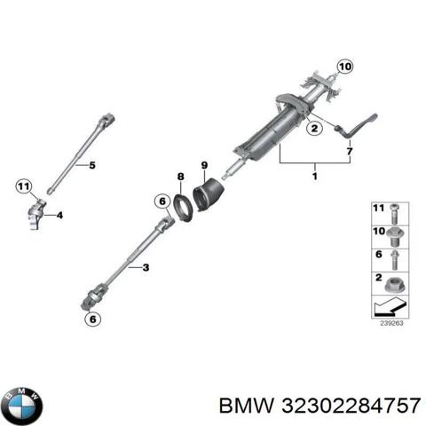 Вал рульової колонки, нижній 32302284757 BMW