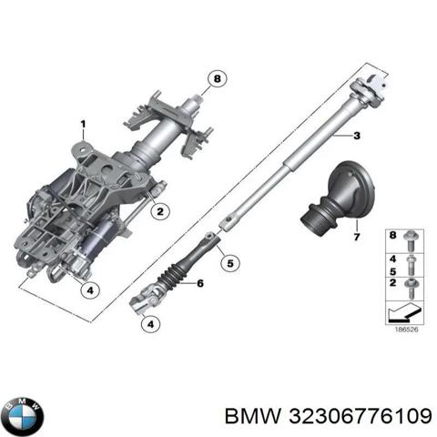 Вал рульової колонки, нижній 32306776109 BMW
