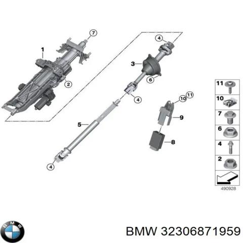 Вал рульової колонки, нижній 32306871959 BMW