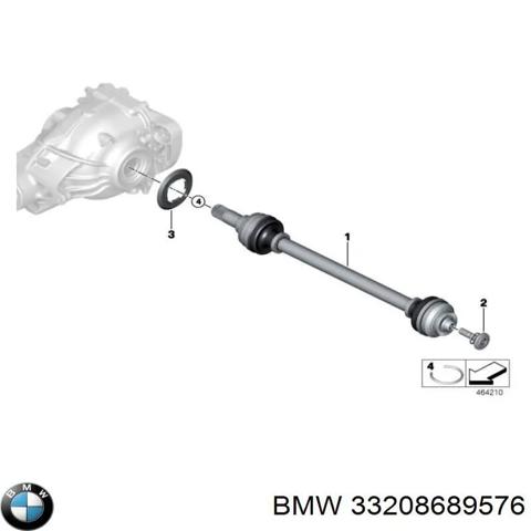 Піввісь задня, права 33208689576 BMW