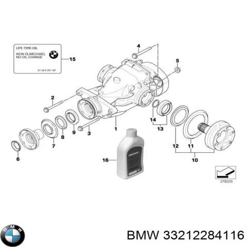 Піввісь задня, права 33212284116 BMW