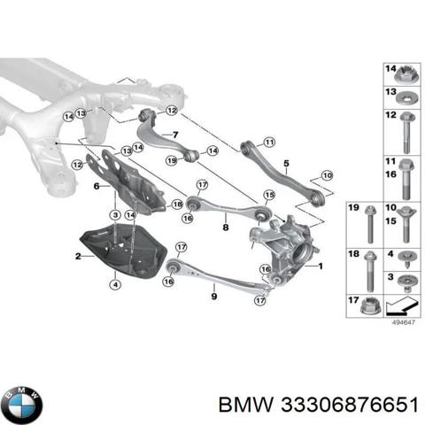 Цапфа поворотного кулака 33306876651 BMW