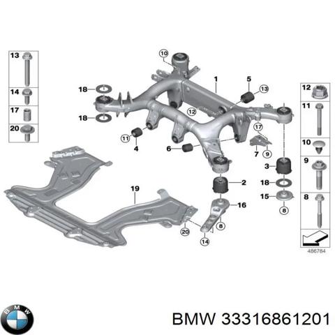 Підрамник задній 33316861201 BMW