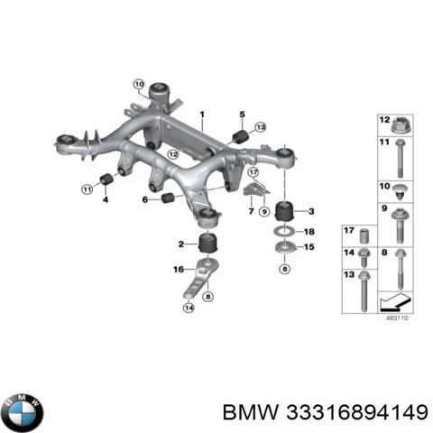 Балка задньої підвіски, підрамник 33316894149 BMW