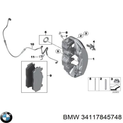 Супорт гальмівний, передній, правий 34117845748 BMW