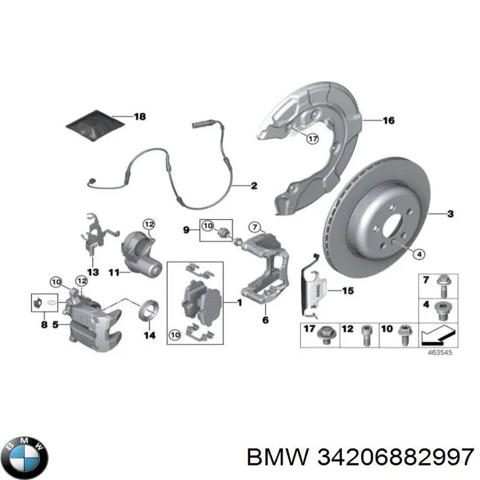 Задній гальмівний супорт лівий 34206882997 BMW