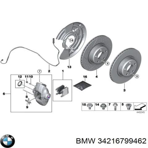 Супорт гальмівний задній правий 34216799462 BMW