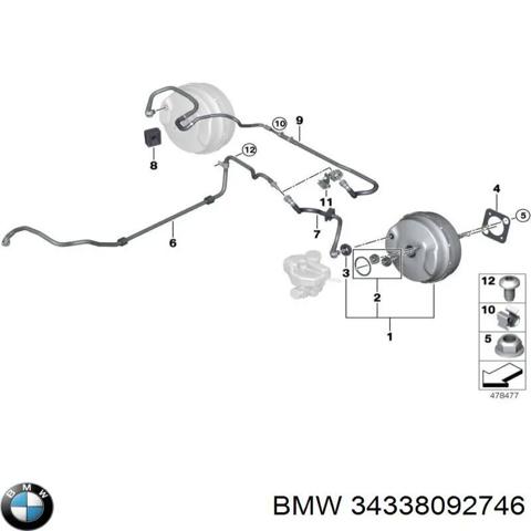 Вакуумника 34338092746 BMW